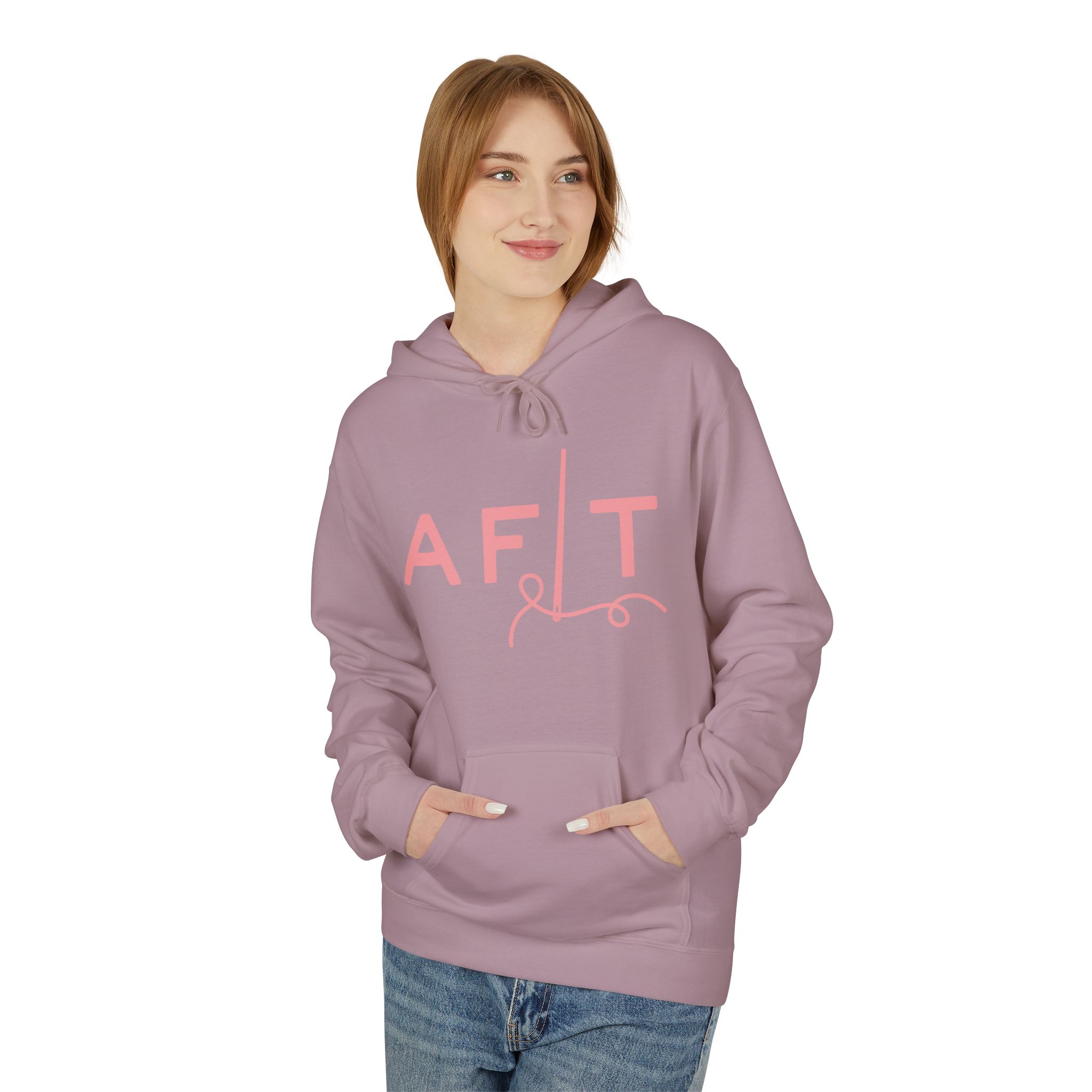 AFLT Front & Back Hoodie in Pink - Image 57