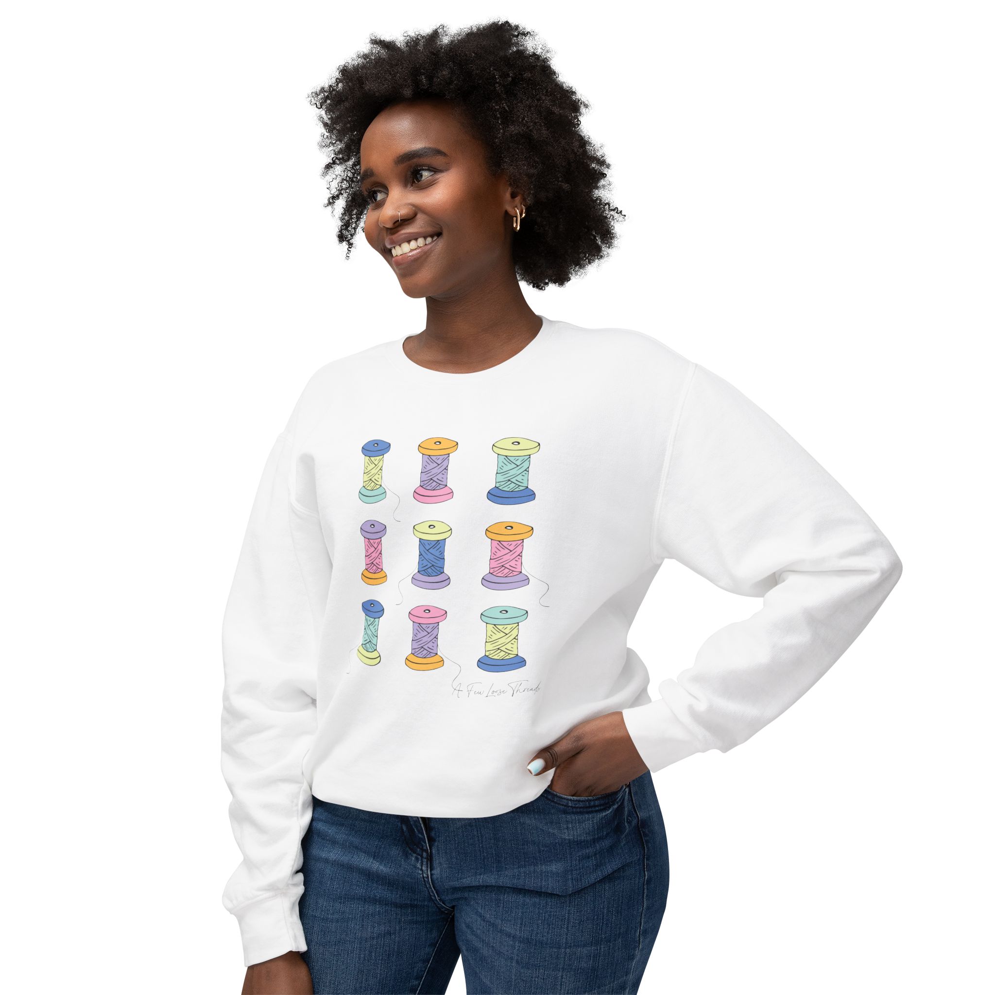 Colorful Spools Crewneck Sweatshirt - Image 5