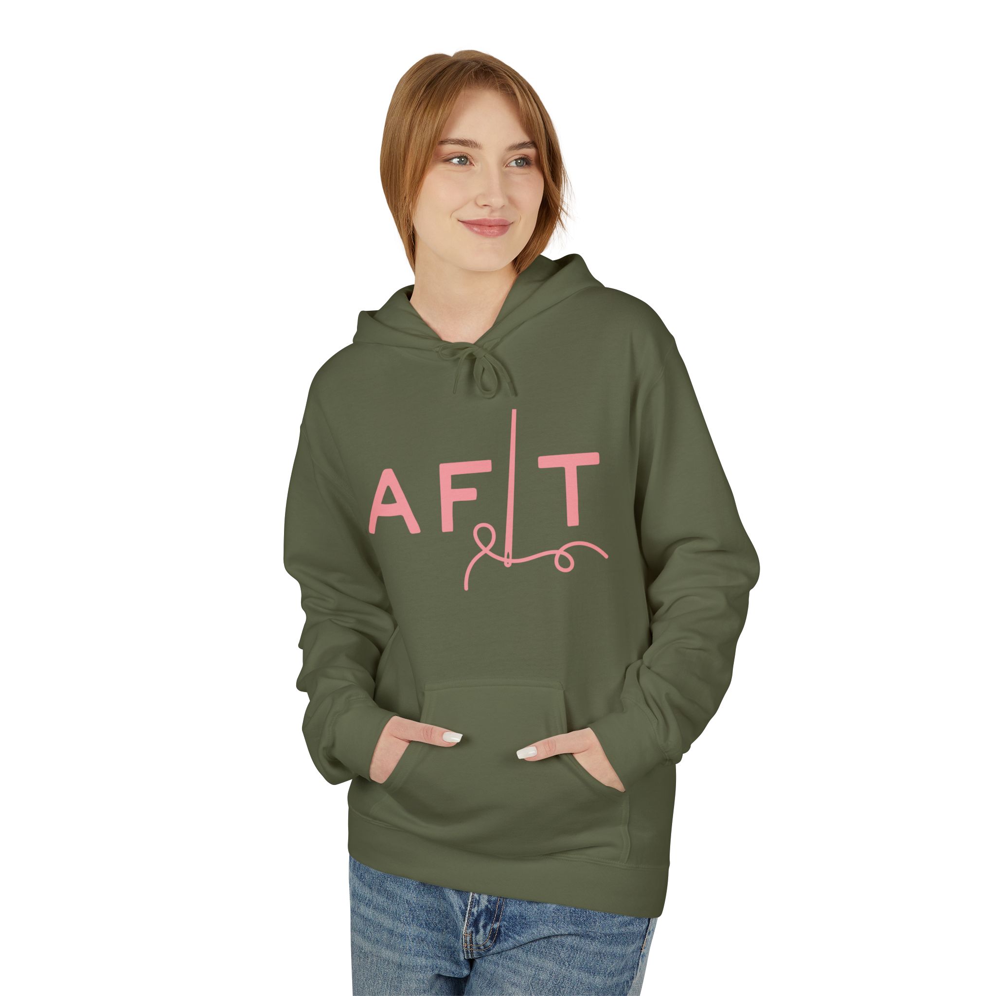 AFLT Front & Back Hoodie in Pink - Image 45