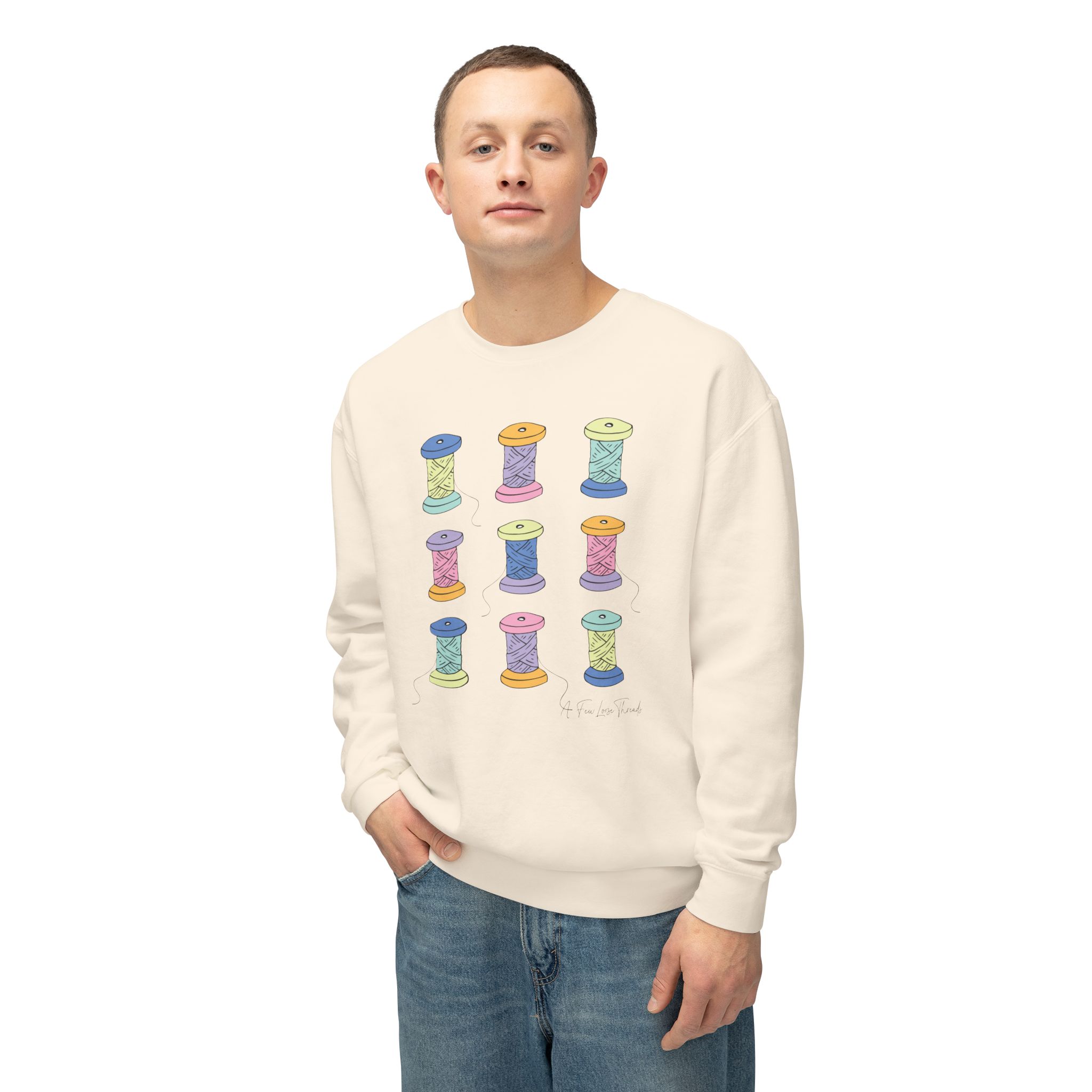 Colorful Spools Crewneck Sweatshirt - Image 3