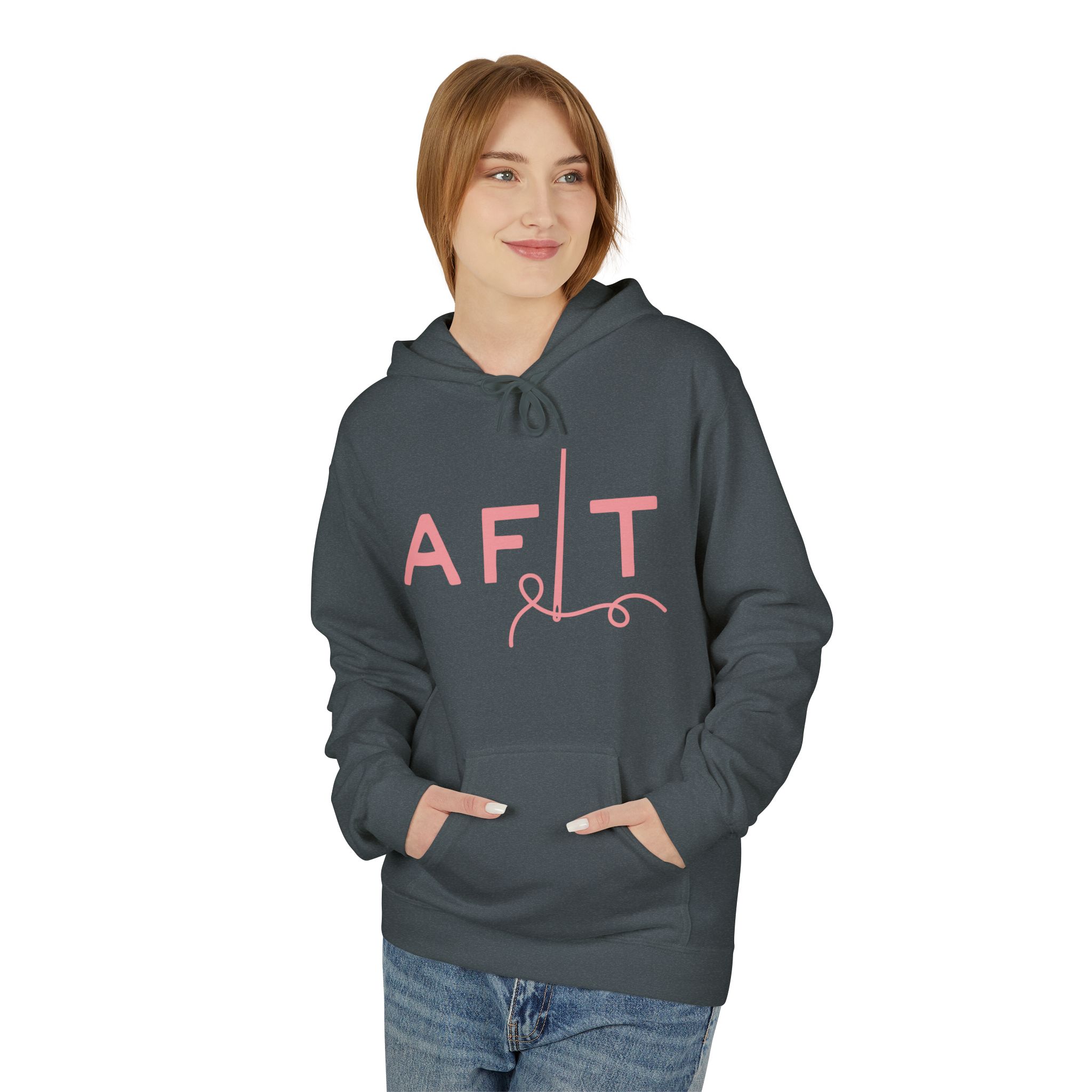 AFLT Front & Back Hoodie in Pink - Image 8