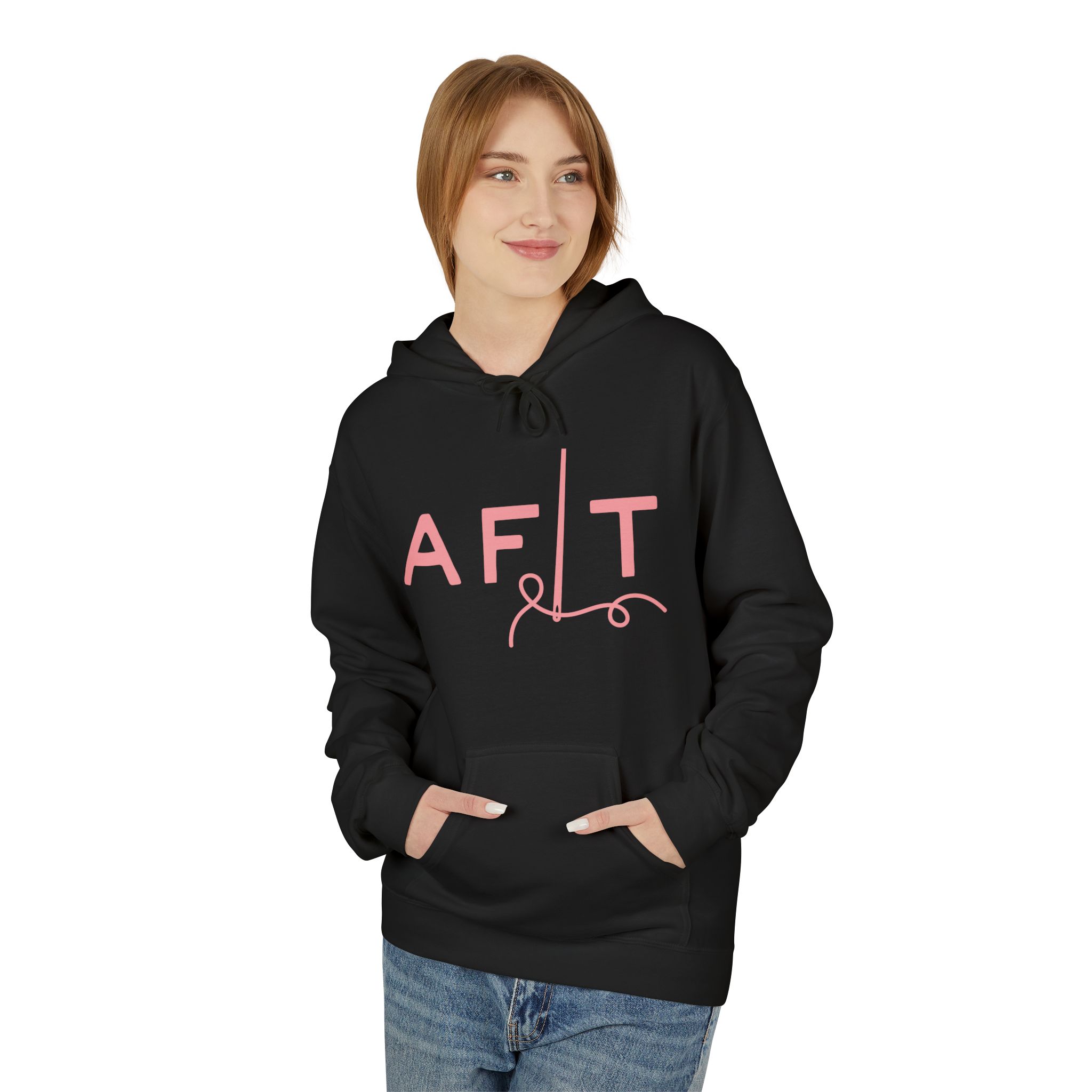 AFLT Front & Back Hoodie in Pink - Image 26