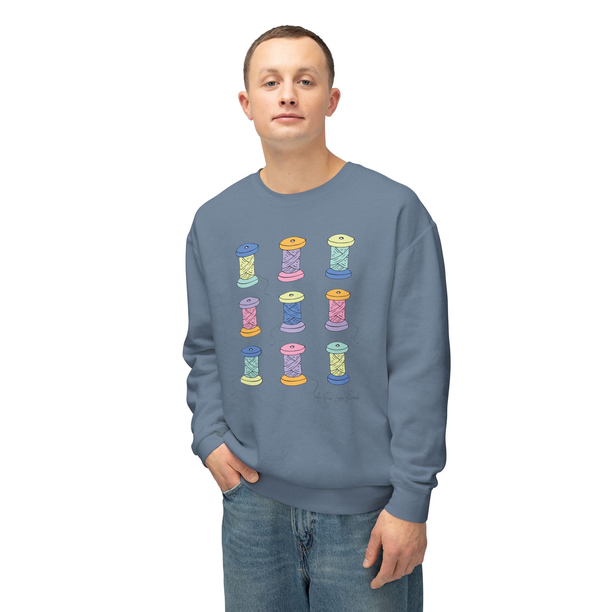Colorful Spools Crewneck Sweatshirt - Image 9