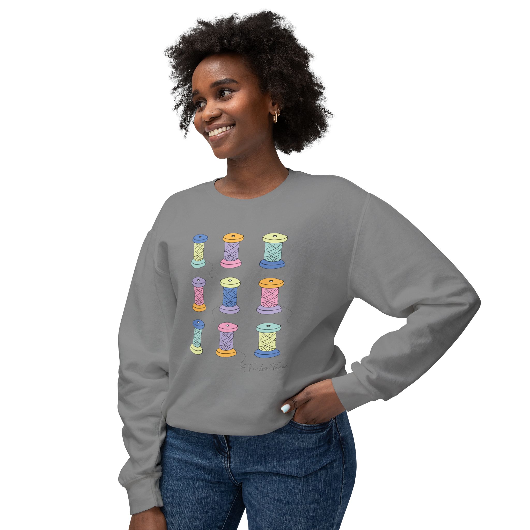 Colorful Spools Crewneck Sweatshirt - Image 15