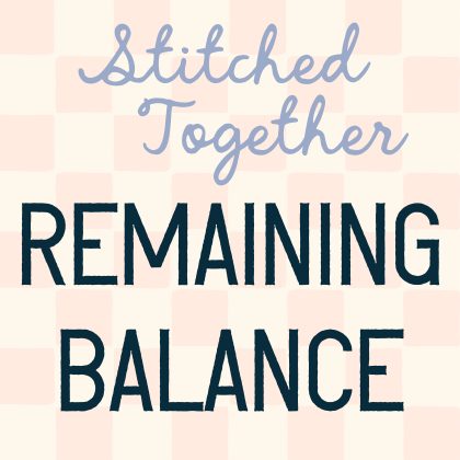 Stitched Together Sewing Retreat April 2026 – Outstanding Balance